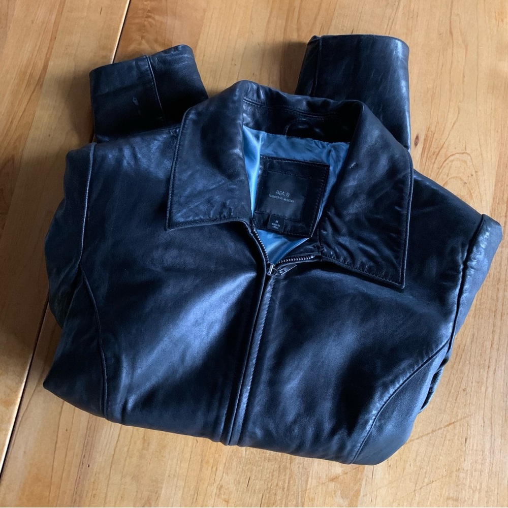 Lamb skin Leather Coat
